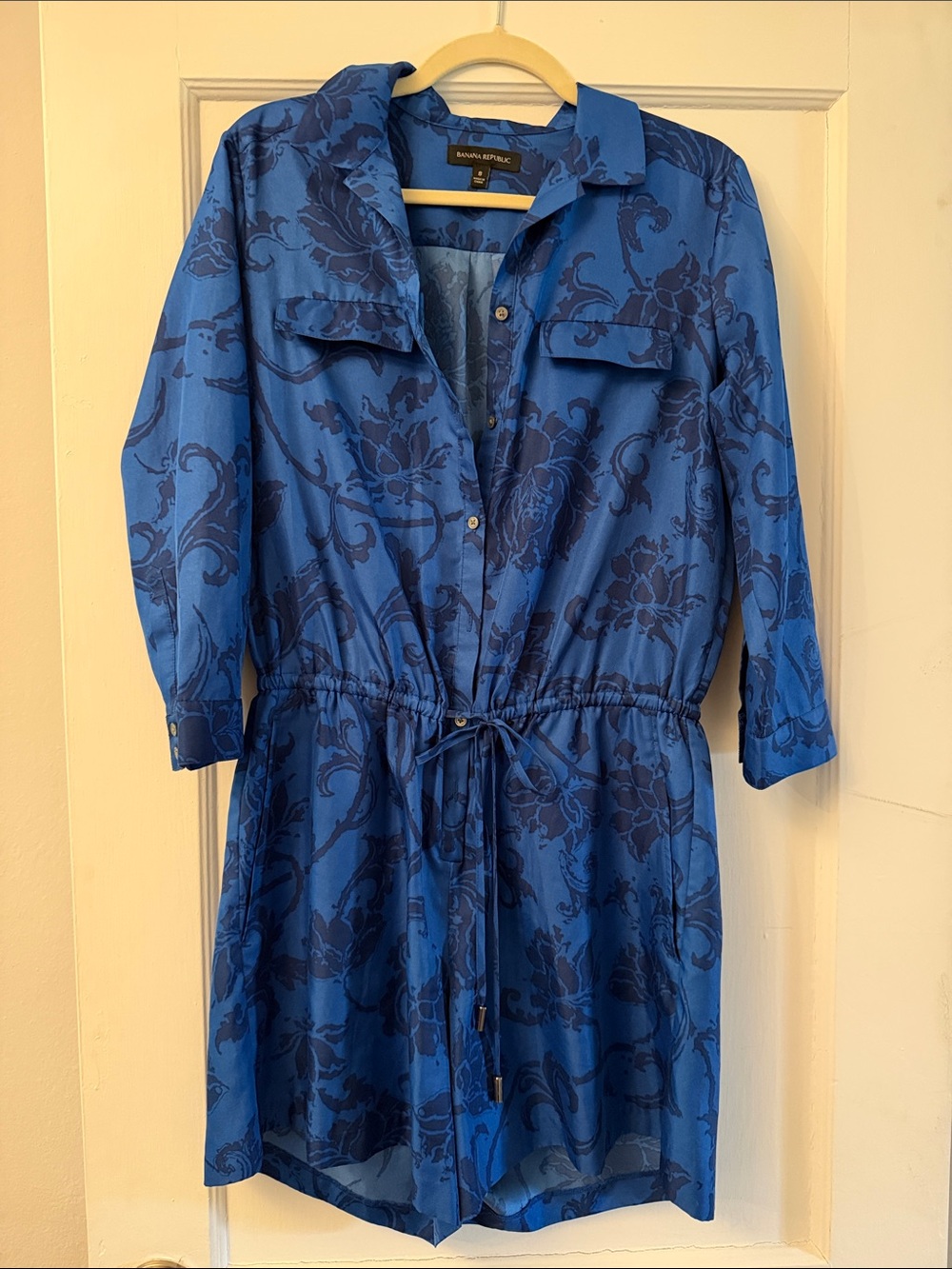 Banana Republic Royal Blue Floral Romper